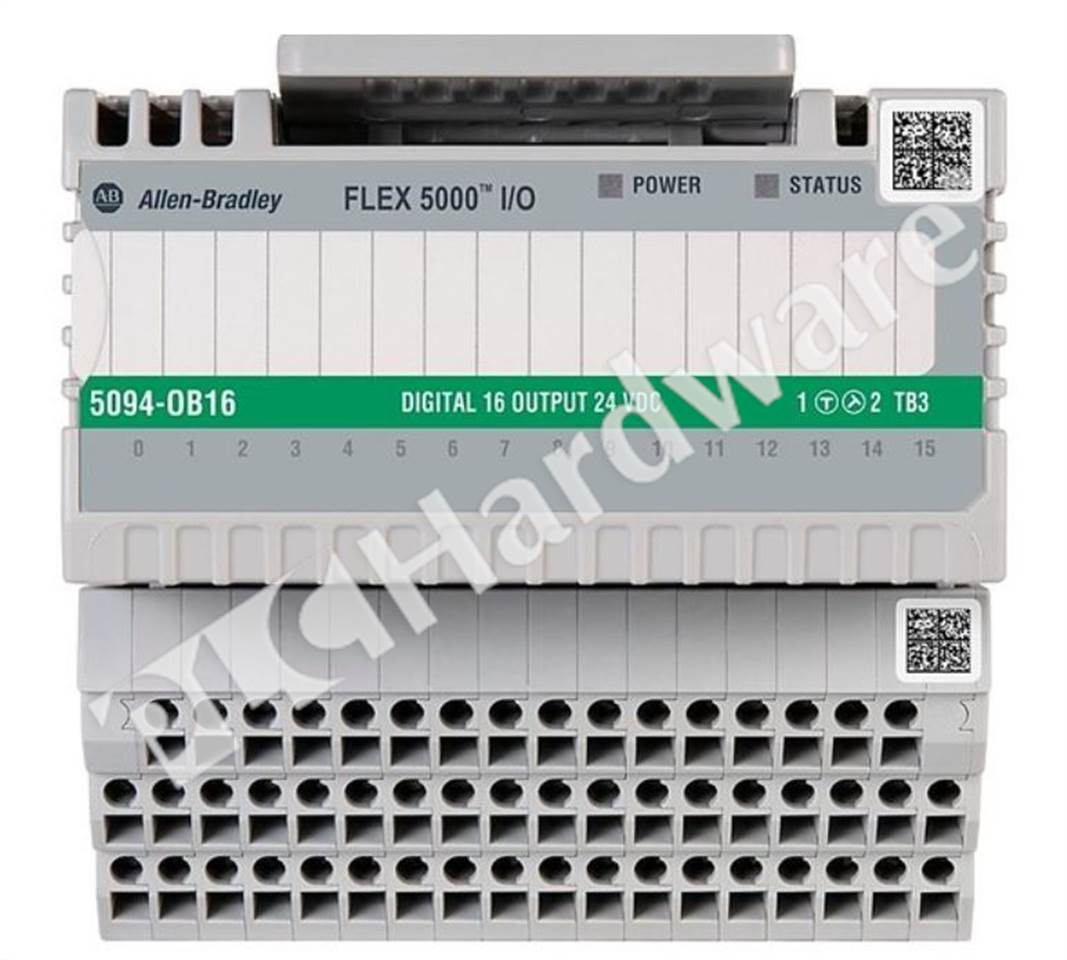 PLC Hardware: Allen-Bradley 5094-OB16 Flex 5000 Output Module, 24VDC, 16-P