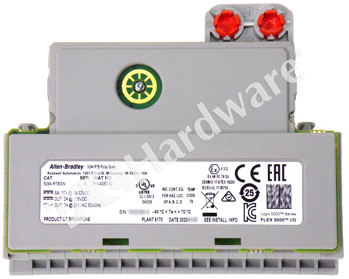 PLC Hardware - Allen Bradley 5094-RTB3W Series A, Used in PLCH Packaging