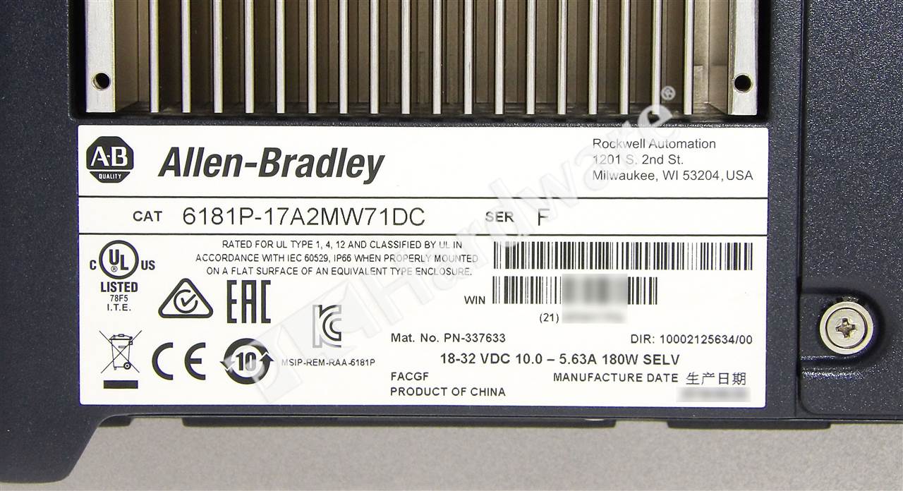 6181P-17A2MW71DC/F 6