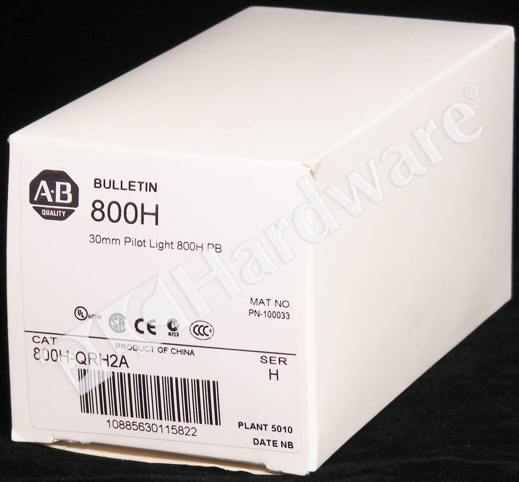PLC Hardware: Allen-Bradley 800H-QRH2A 30.5mm Pilot Light, LED, Amber ...