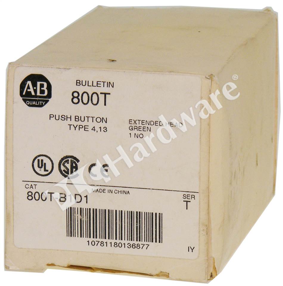 PLC Hardware - Allen Bradley 800T-B1D1, Surplus Open Pre-owned