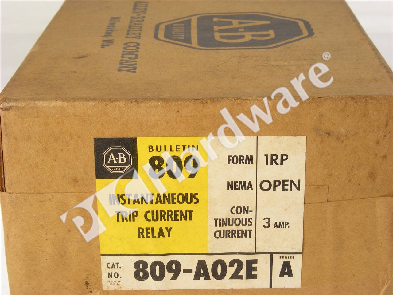 PLC Hardware - Allen Bradley 809-A02E Series A, Surplus Sealed Pre-owned