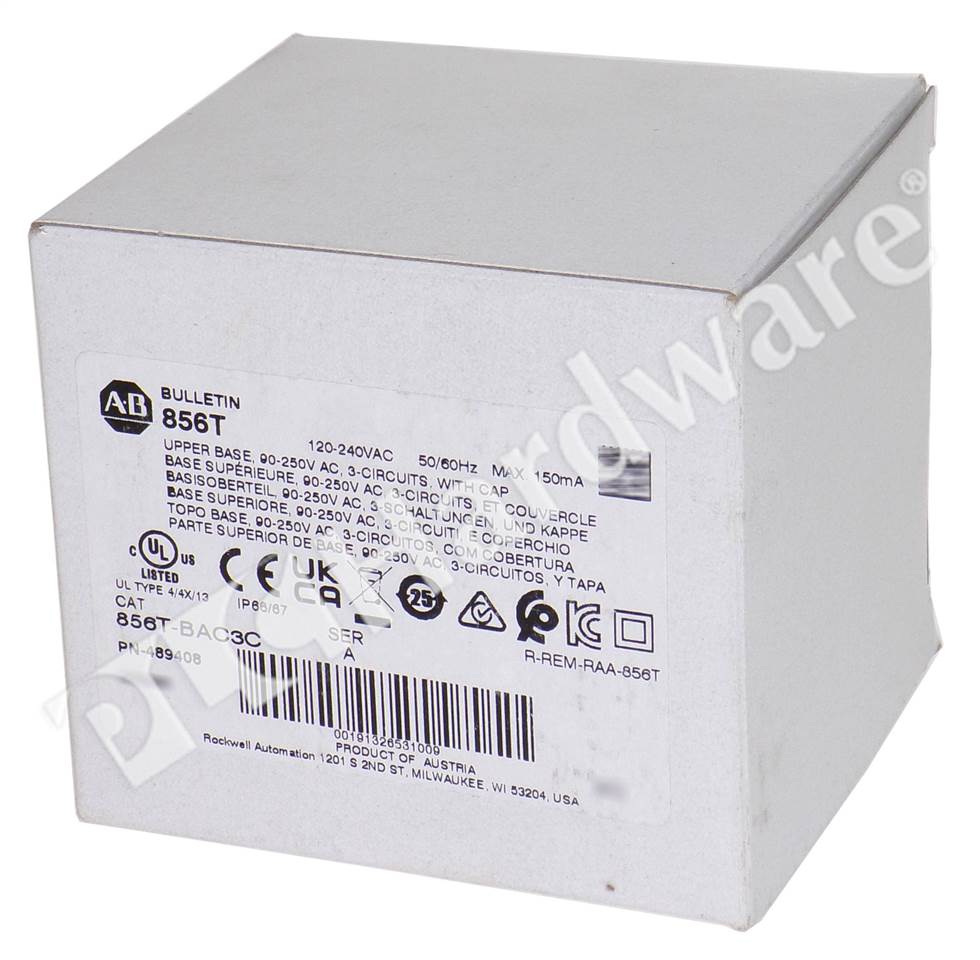 Ra 856 PLC Hardware - Allen Bradley 856T-BAC3C Series A, Surplus Open Pre-owned