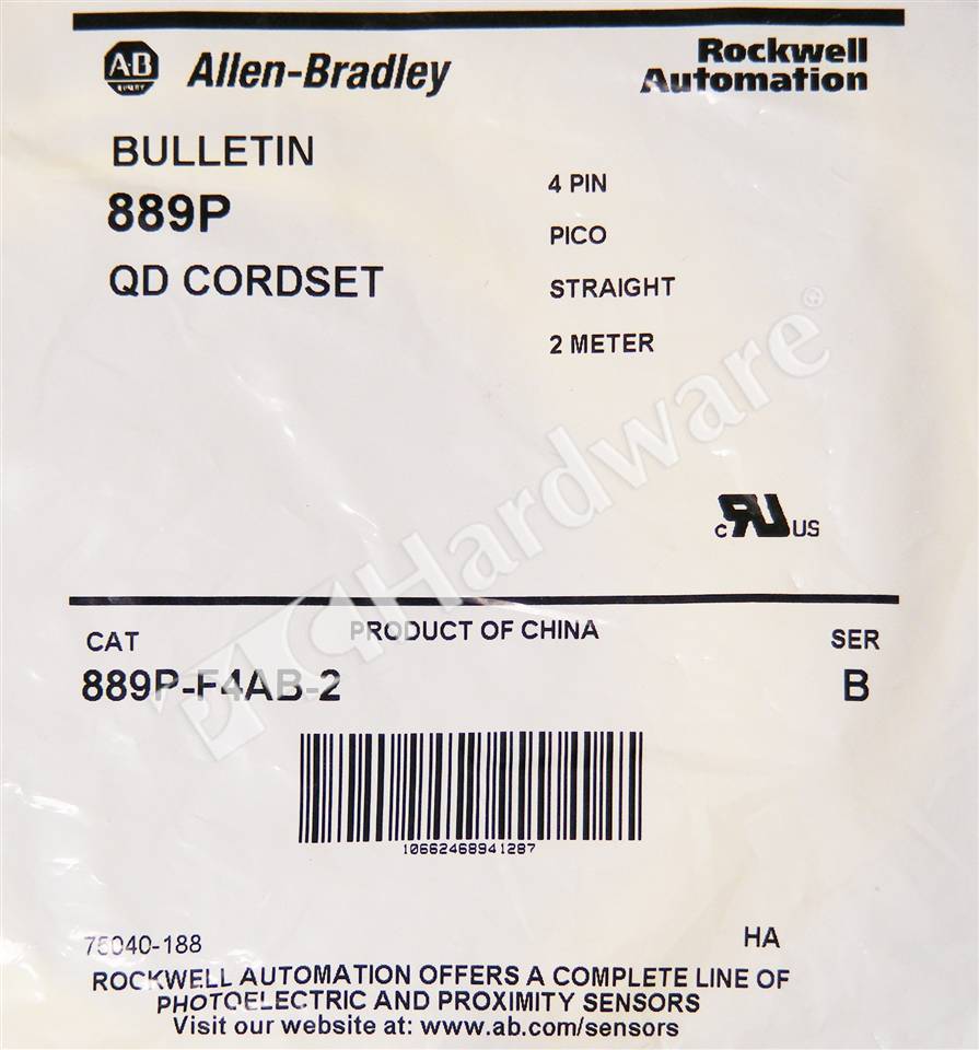 PLC Hardware - Allen Bradley 889P-F4AB-2 Series B, Surplus Sealed Pre-owned