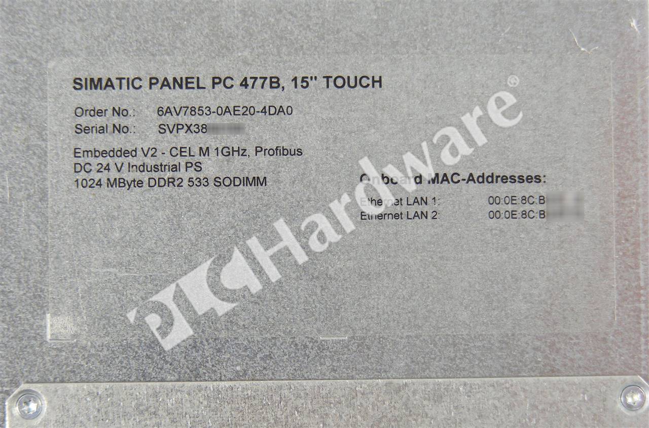 6AV7853-0AE20-4DA0 8