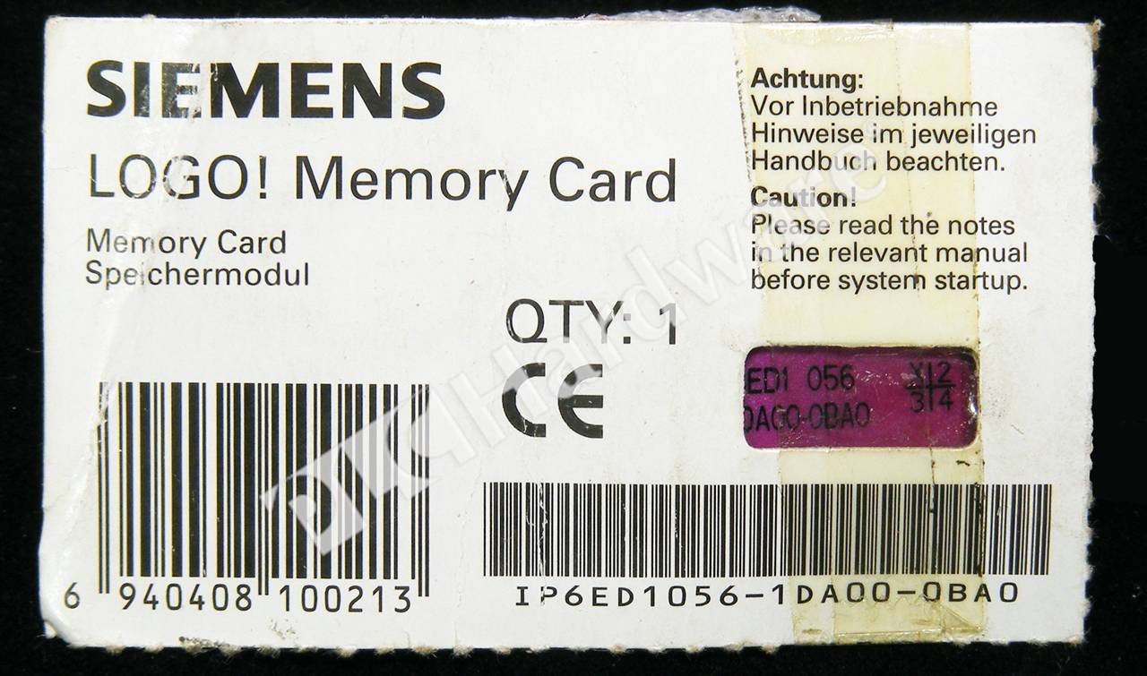 Siemens 6ED1056-1DA00-0BA0 LOGO! Memory Card