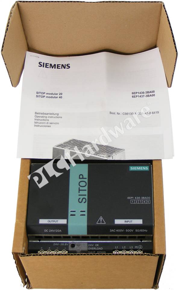 Siemens Sitop power 20 6EP1436-3BA00 Stromversorgung 6EP1 436-3BA00 power supply