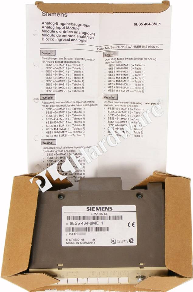 sealed 06 Siemens SIMATIC S5 6ES5464-8MF11 6ES5 464-8MF11 E-Stand sealed 06 Siemens SIMATIC S5 6ES5464-8MF11 6ES5 464-8MF11 E-Stand