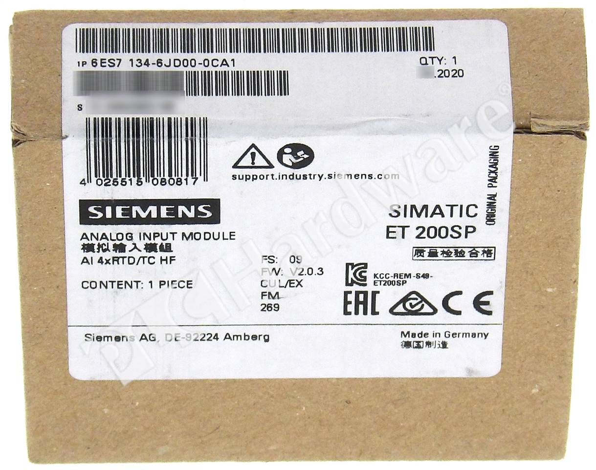 New Siemens 6ES7134-6JD00-0CA1 ET 200SP Analog input