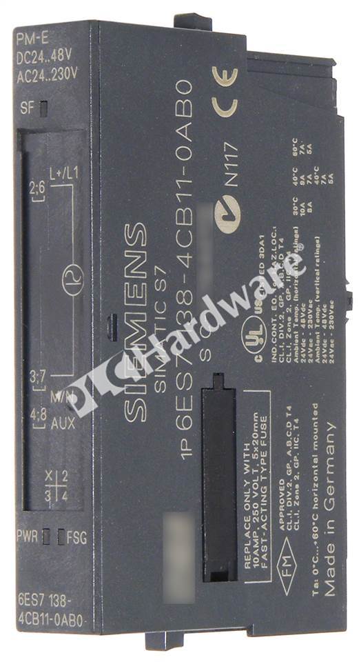 New Sealed Siemens 6ES7138-4CA50-0AB0 SIMATIC S7 ET200S PM-E Power Module Qty 