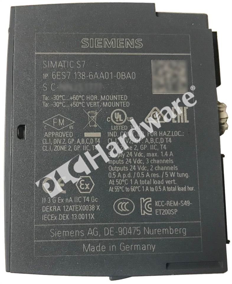 6ES7138-6AA01-0BA0 3