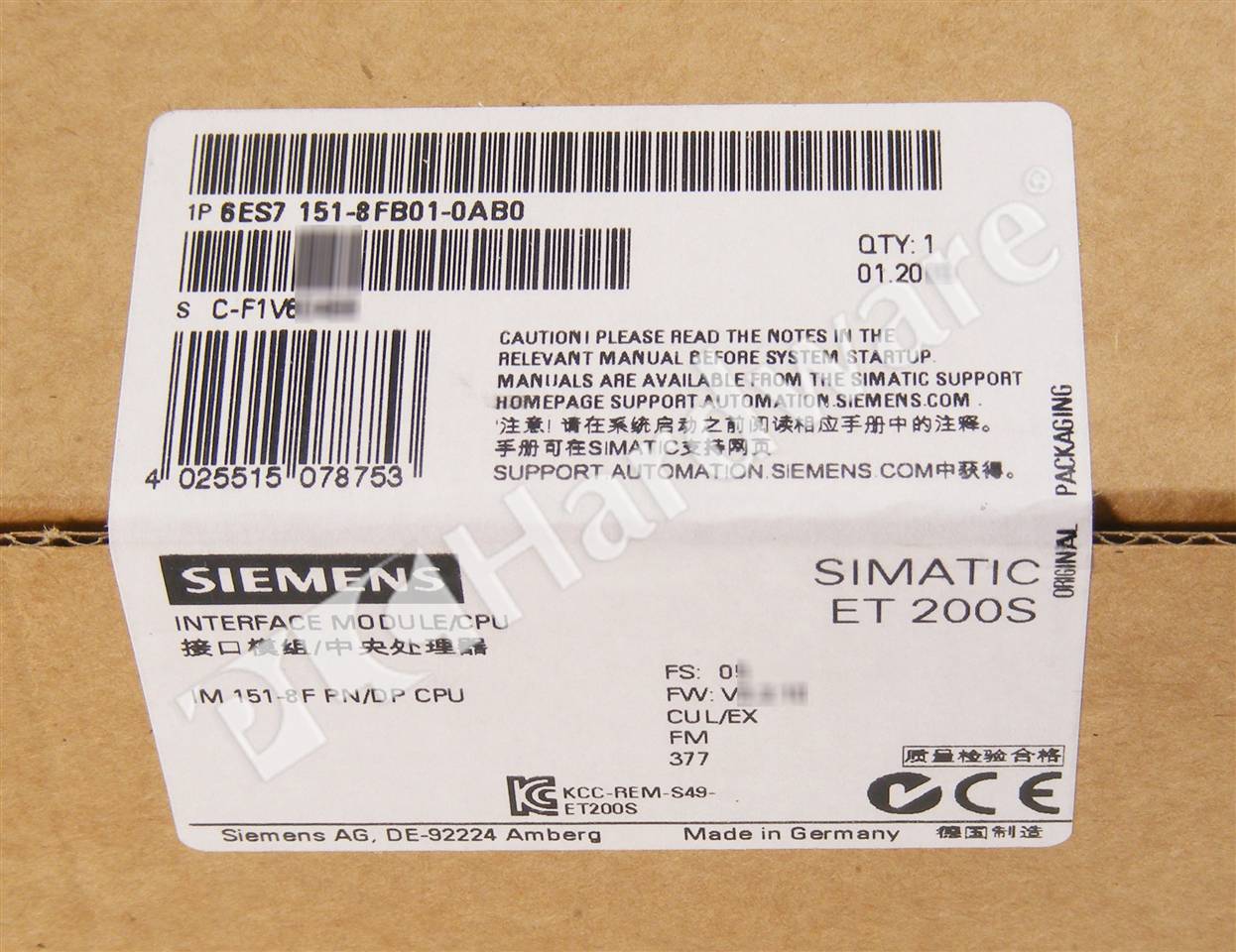 6ES7151-8FB01-0AB0 1