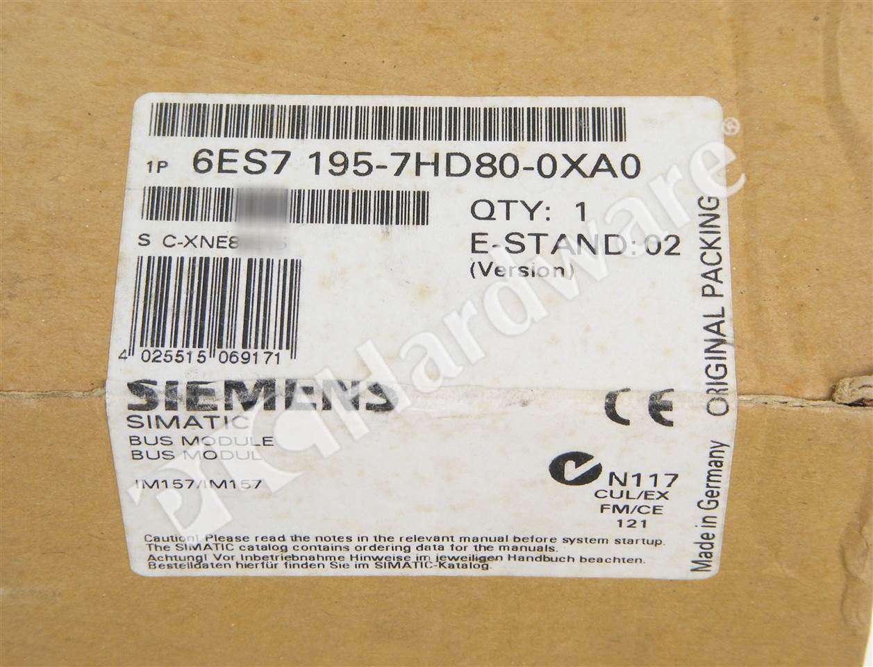 Siemens Simatic S7 Busmodul 6ES7195-7HD80-0XA0