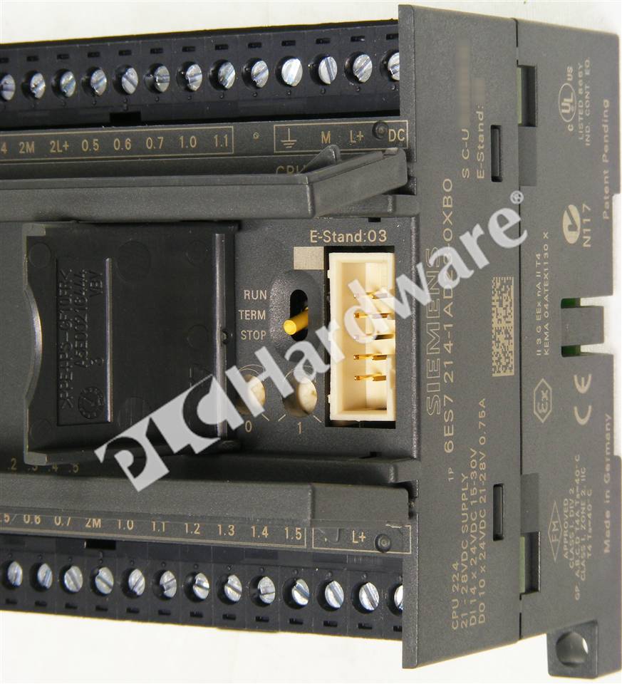 6ES7 214-1AD23-OXBO Siemens PLC S7-200 CPU 20KBYTE MEMORY 14IN 10OUT CPU224
