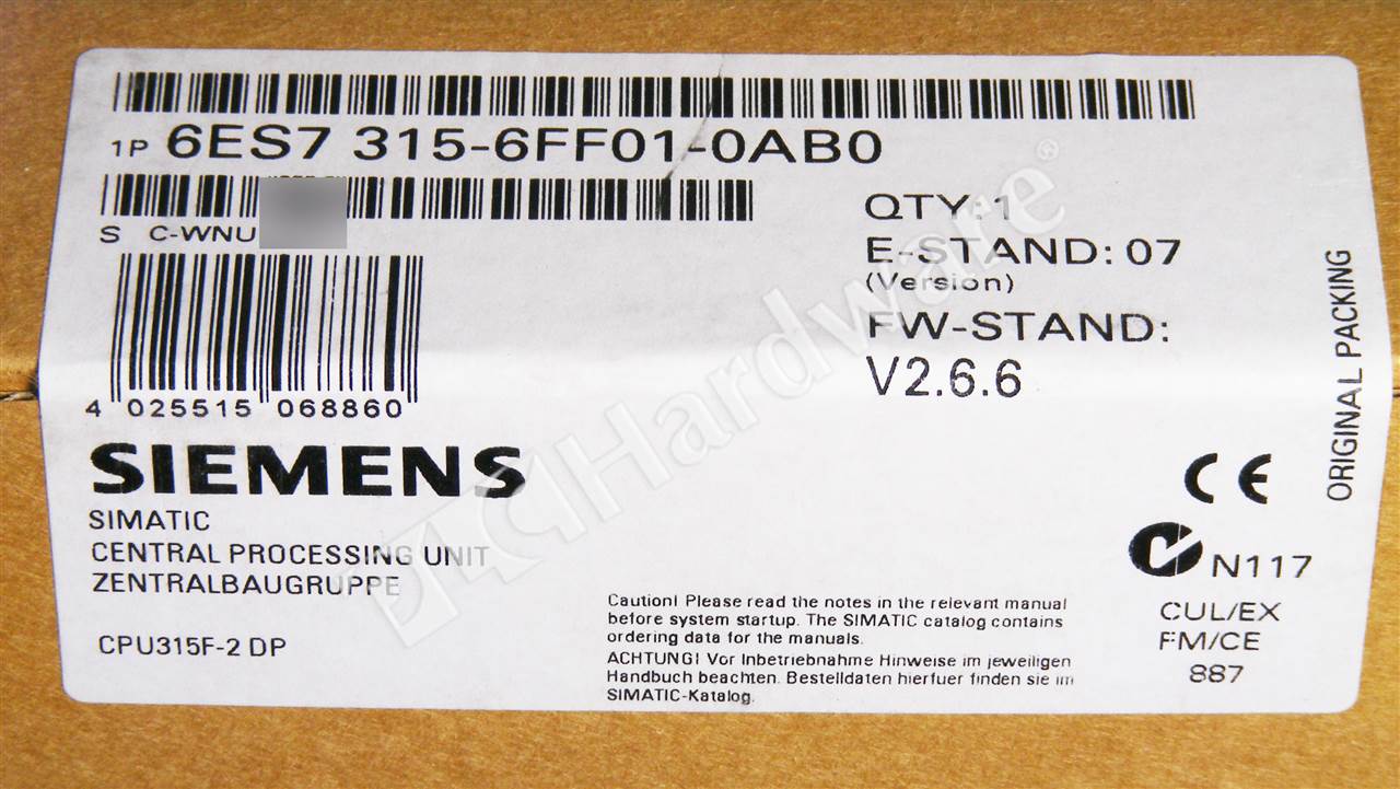 6ES7315-6FF01-0AB0 1
