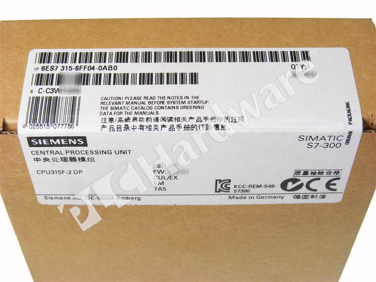 6ES7315-6FF04-0AB0 8