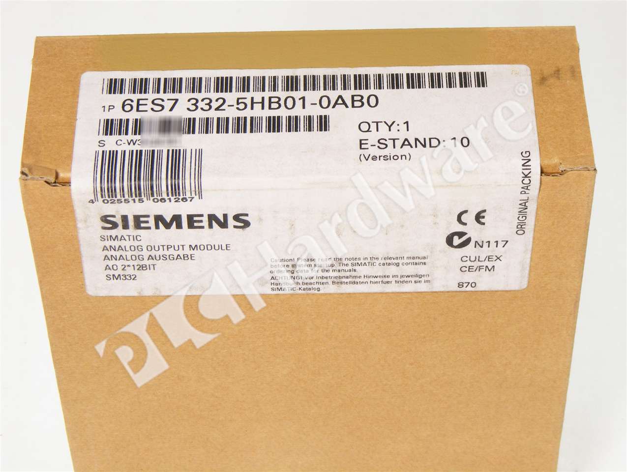 SIEMENS S7 E-Stand 10 Analogausgabe SM 332-6ES7 332-5HD01-0AB0 