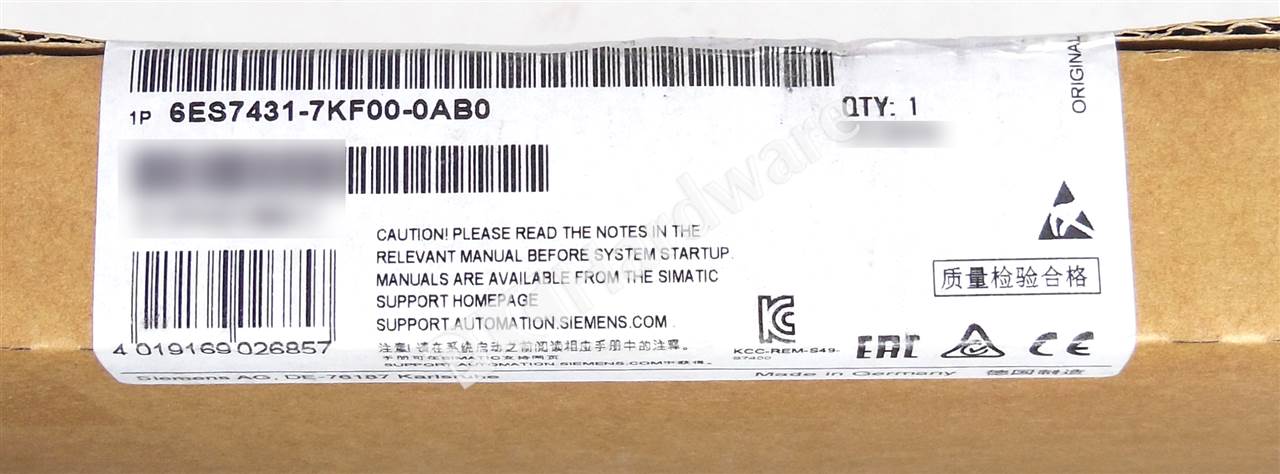 6ES7431-7KF00-0AB0 3
