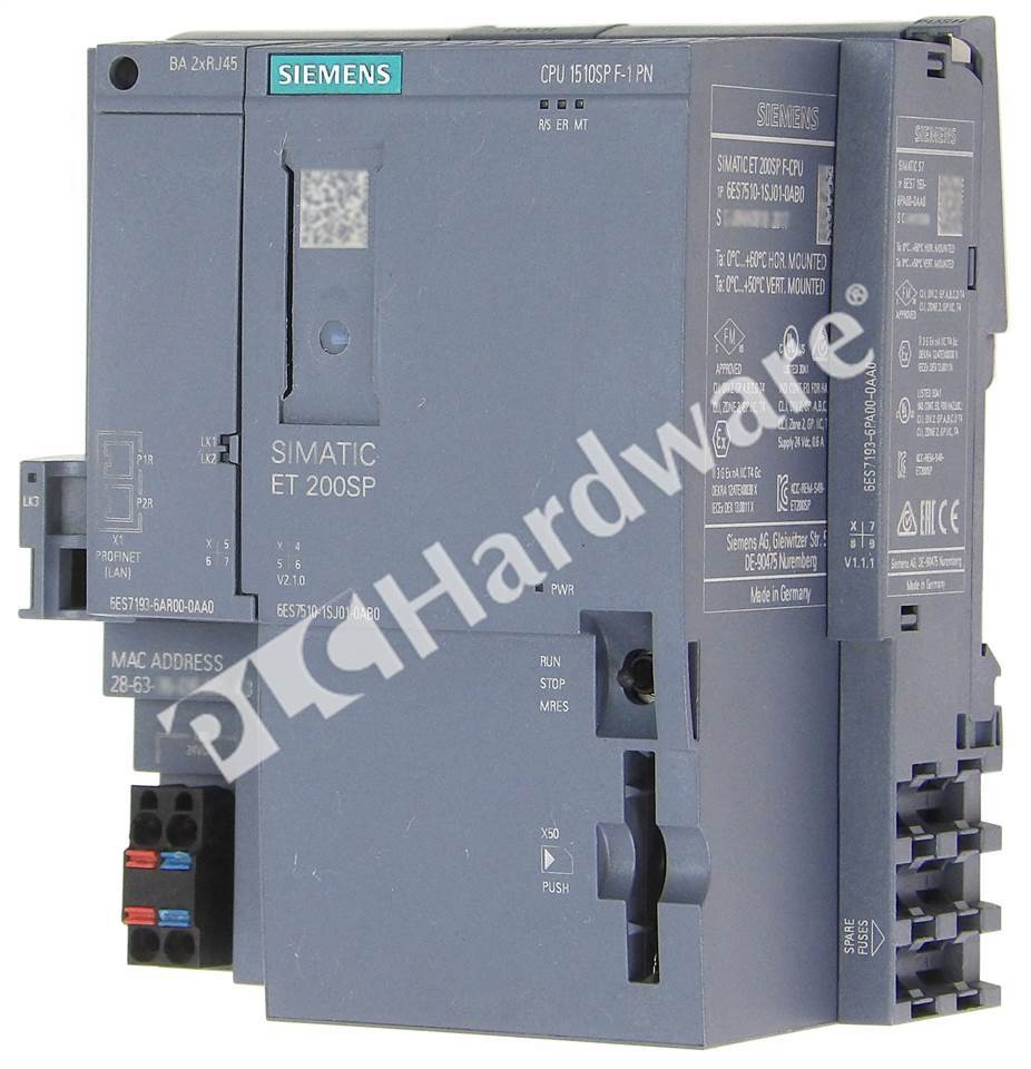 PLC Hardware: Siemens 6ES7510-1SJ01-0AB0 SIMATIC DP ET200SP CPU1510SP F-1 PN