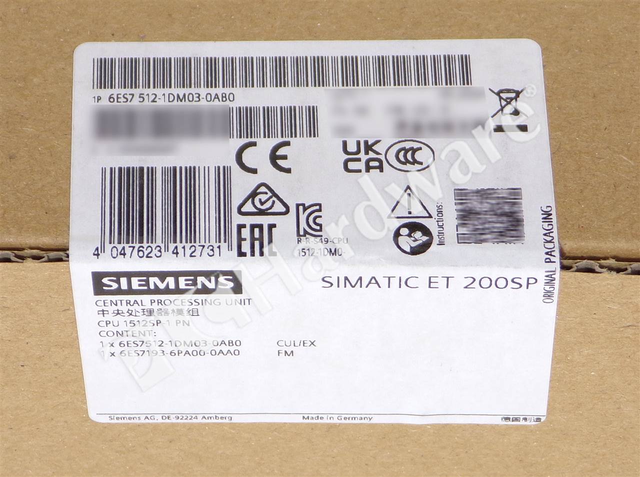 6ES7512-1DM03-0AB0 8