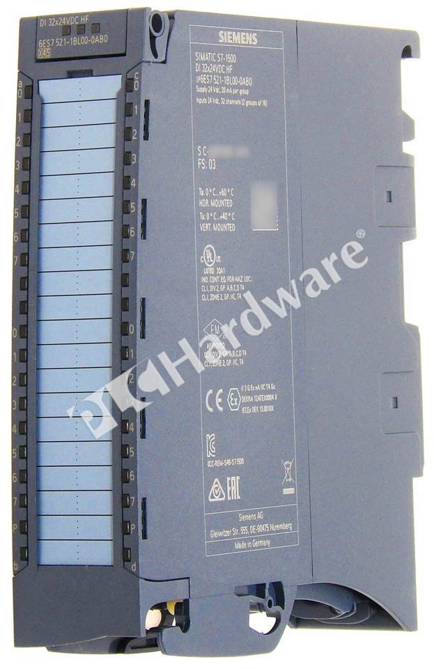 PLC Hardware: Siemens 6ES7521-1BL00-0AB0 SIMATIC S7-1500 Digital Input 32-P