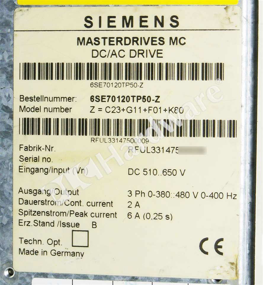 6SE7012-0TP50 8