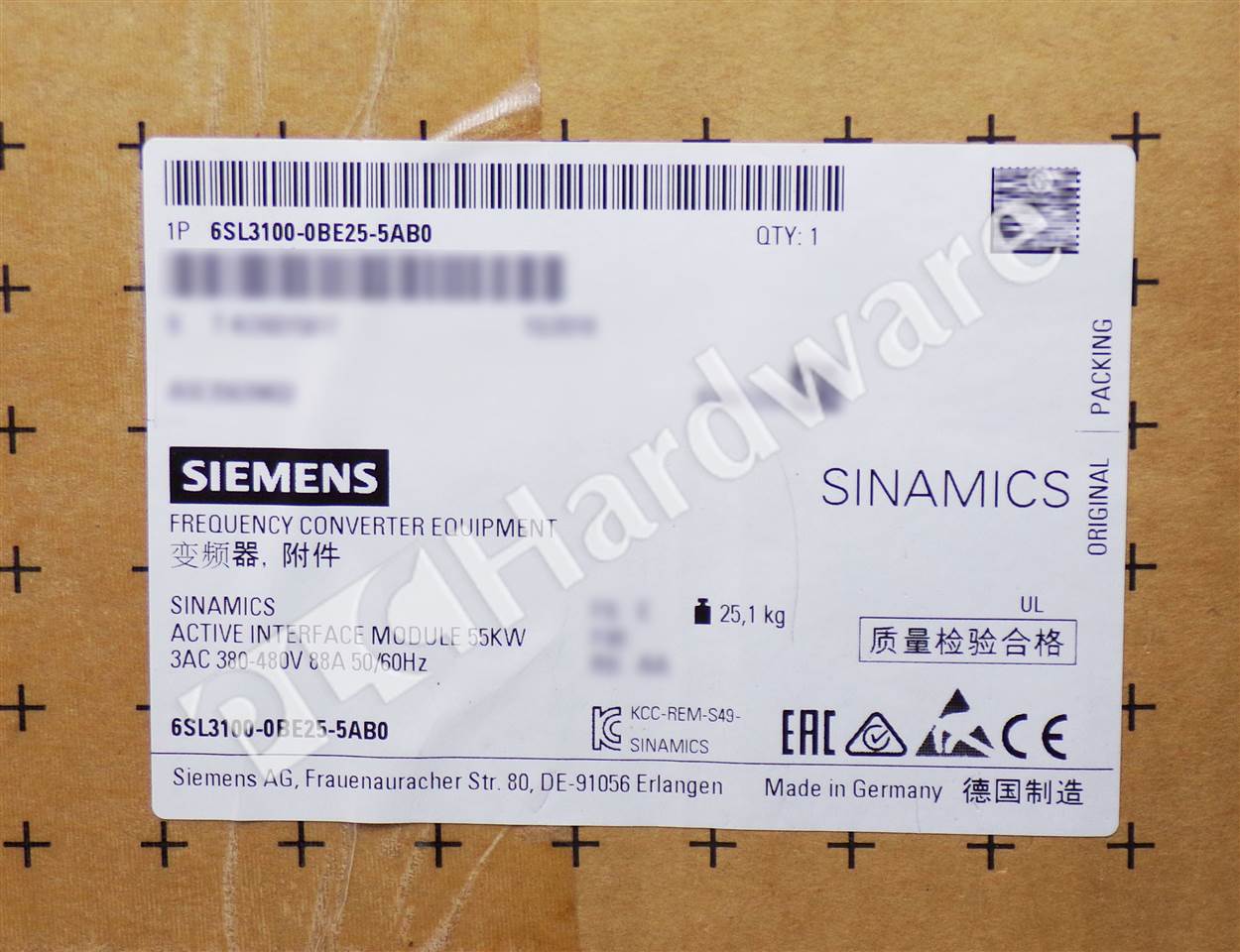 6SL3100-0BE25-5AB0 8