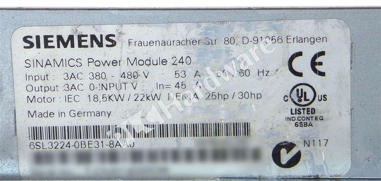 6SL3224-0BE31-8AA0 8