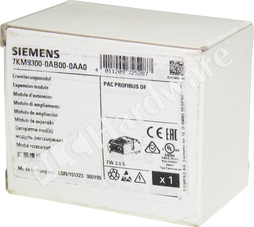 Siemens Sentron PAC Erweiterung DP,7KM9300-0AB00-0AA0,7KM9 300-0AB00-0AA0