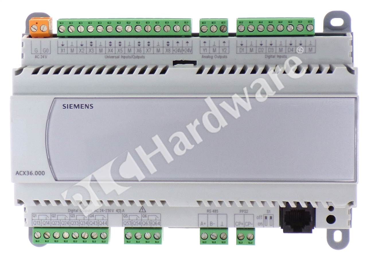 PLC Hardware: Siemens ACX36.000/ALG SAPHIR HVAC Controller 6DO, 2AO, RS485