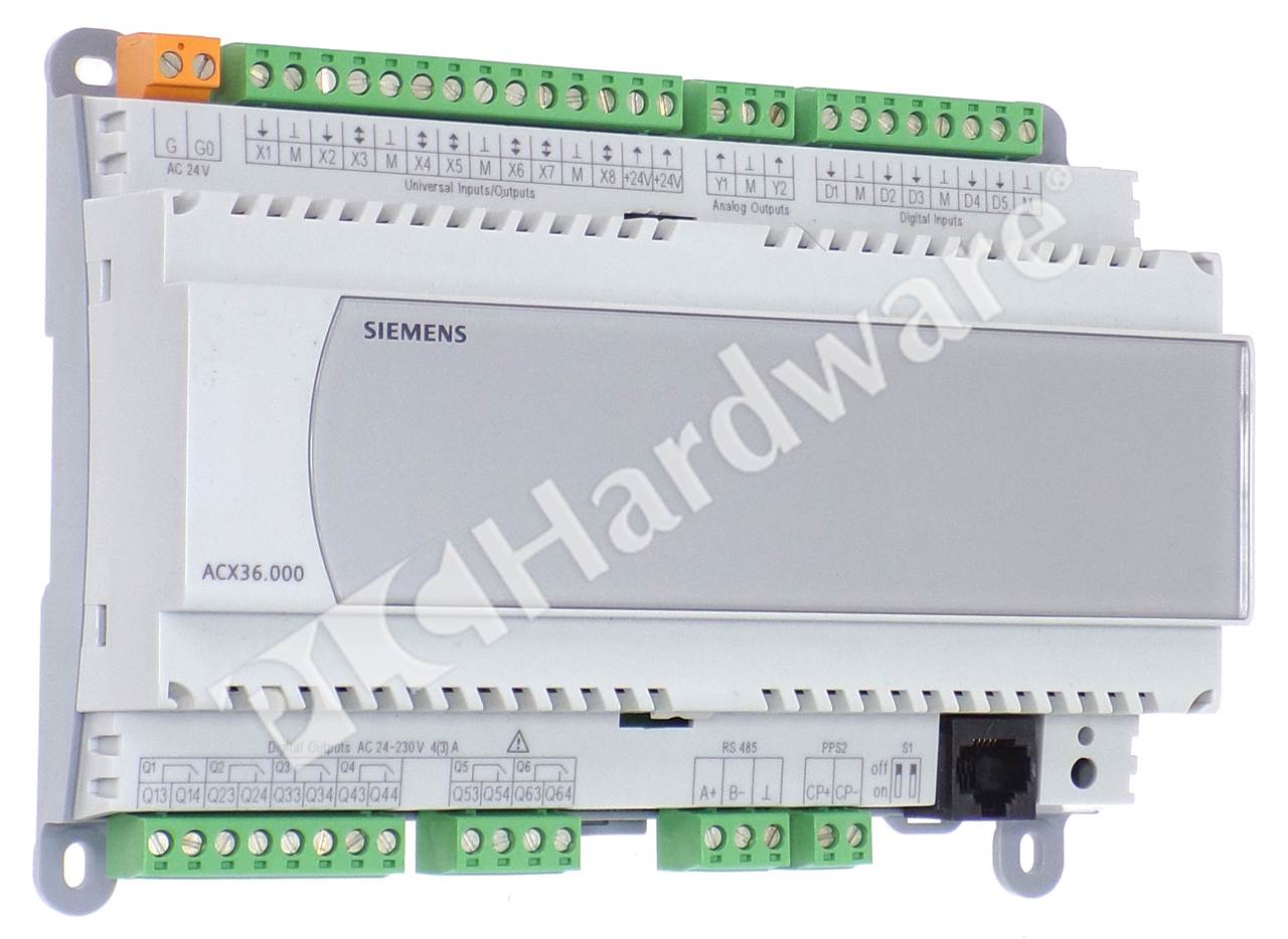 PLC Hardware: Siemens ACX36.000/ALG SAPHIR HVAC Controller 6DO, 2AO, RS485